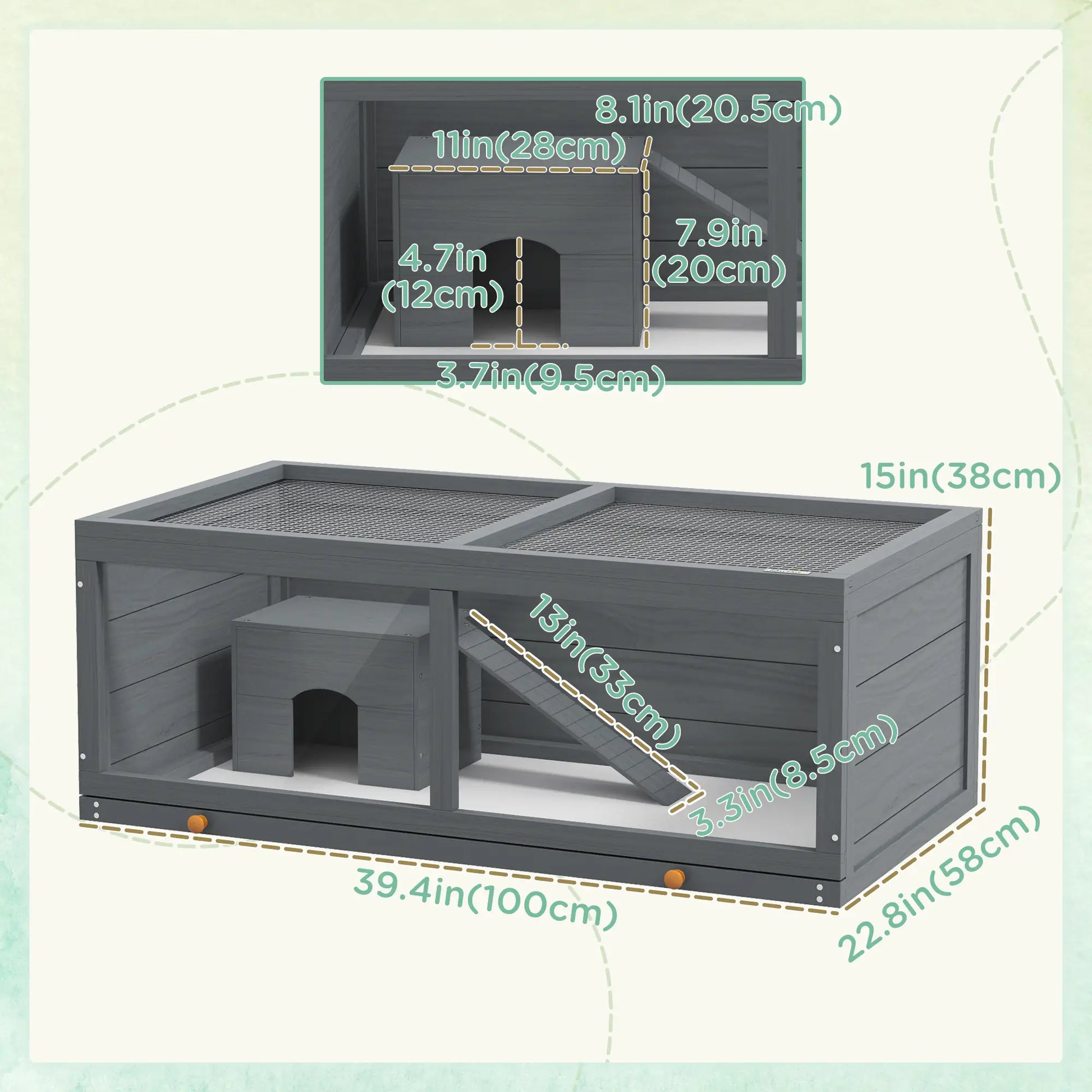 Small Animals Hutch With Sliding Tray, Play House For Hamsters, Gerbils Hamster Cages at Gallery Canada
