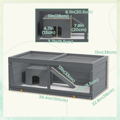Small Animals Hutch With Sliding Tray, Play House For Hamsters, Gerbils Hamster Cages at Gallery Canada