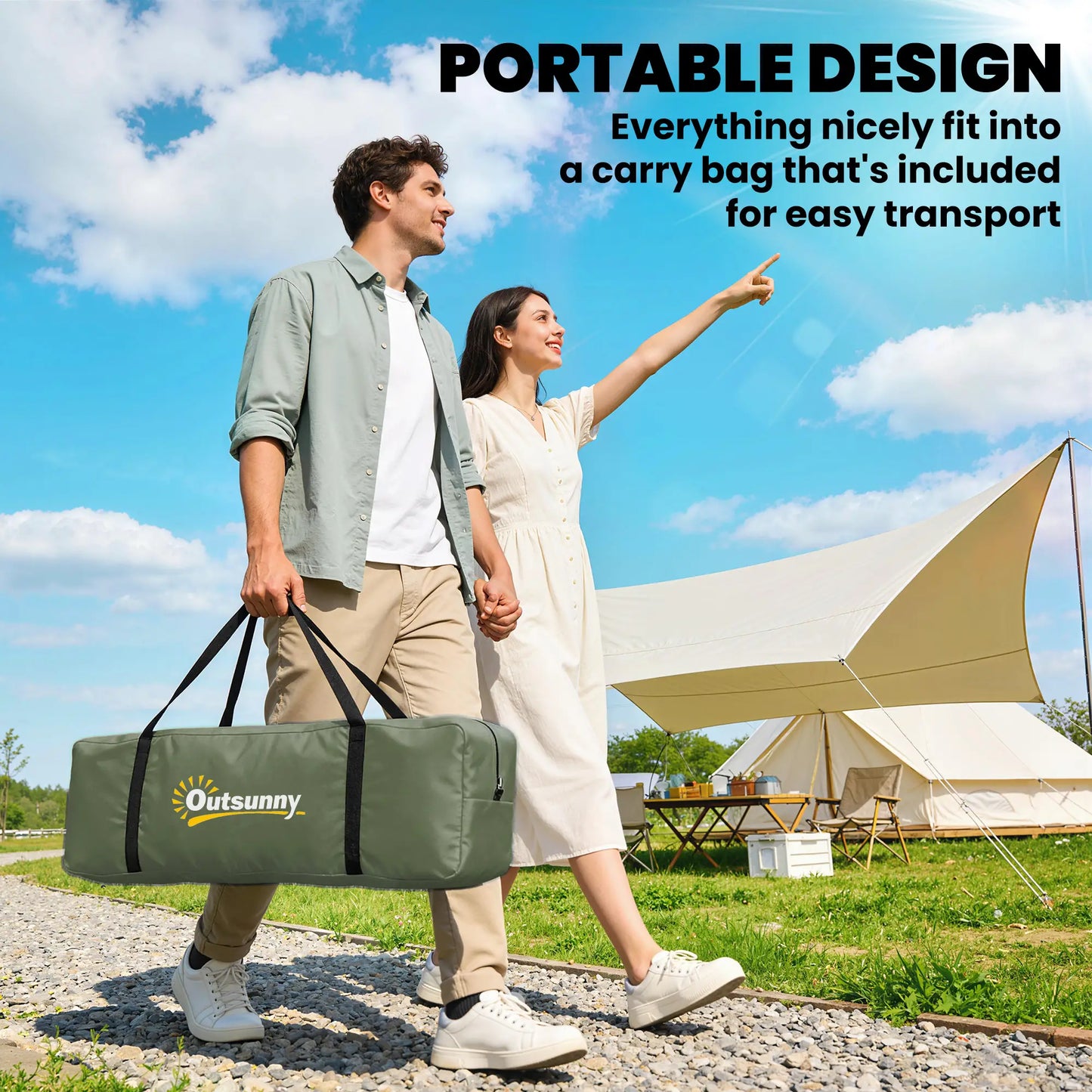 6-8 Person Camping Tent, 2000mm Waterproof, Carry Bag, Dark Green Camping Tents at Gallery Canada