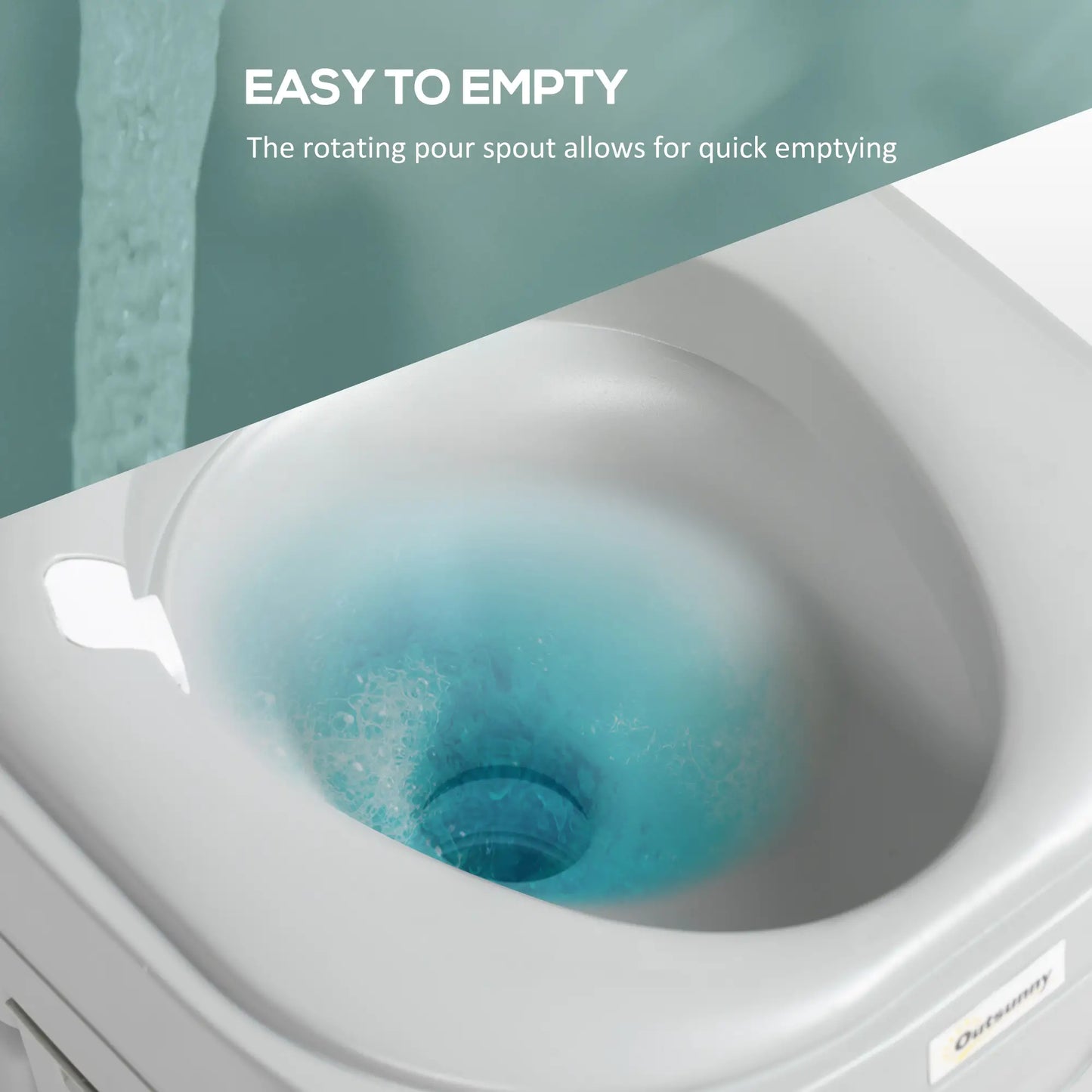 5.8 Gallon Portable Toilet With Level Indicator, Anti-Leak Pump Camping Toilets at Gallery Canada