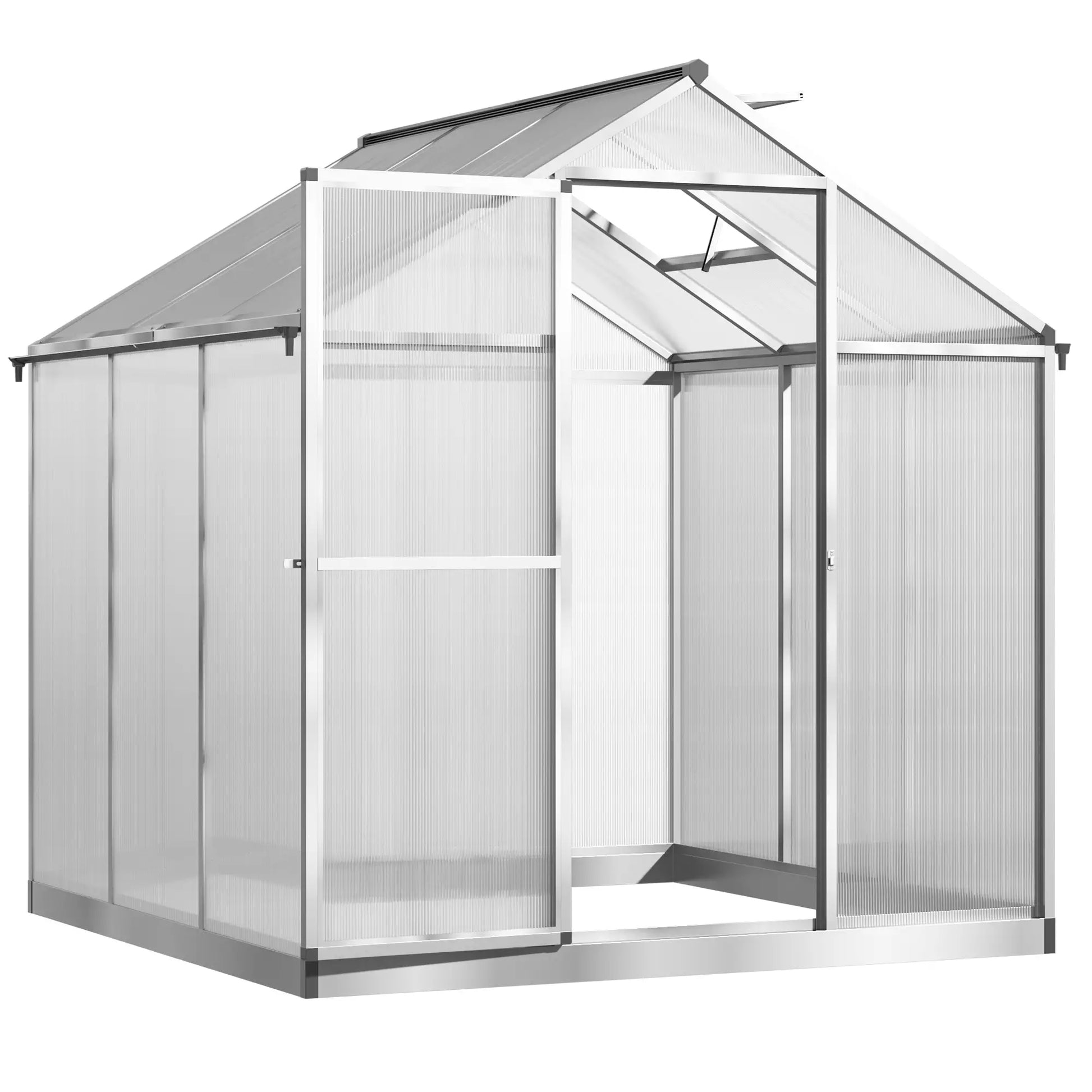 6' x 6' x 6.4' Walk-in Greenhouse, Polycarbonate Panels, Outdoor Walk In Greenhouses at Gallery Canada