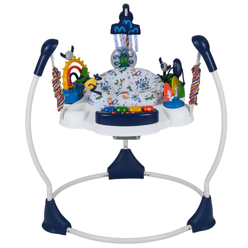 Baby Activity Center Baby Jumper and Bouncer with 6 Interactive Toys Lights and Music, Blue