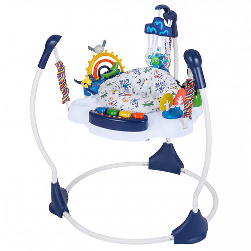 Baby Activity Center, Jumper Bouncer, 6 Interactive Toys, Lights Music, Blue