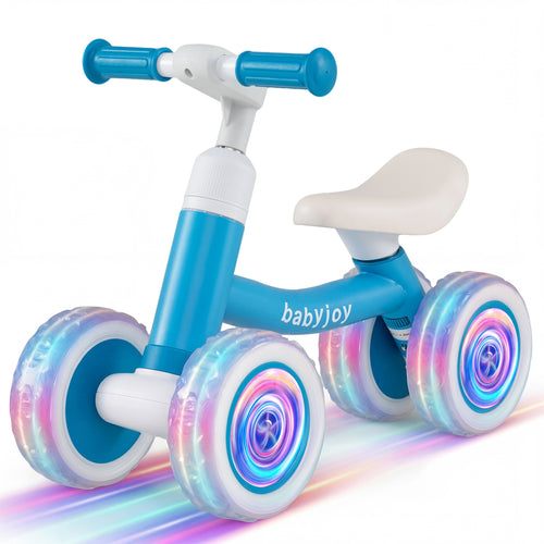 Baby Balance Bike, Adjustable Handlebar And Seat, Blue