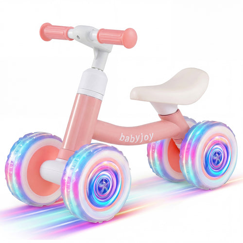 Baby Balance Bike, Adjustable Handlebar Seat, Pink
