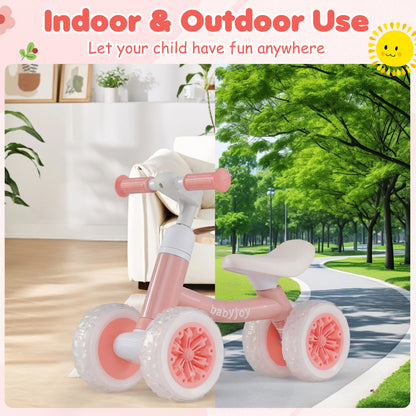 Baby Balance Bike, Adjustable Handlebar Seat, Pink Balance Bikes at Gallery Canada
