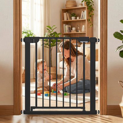 Auto-Close Baby Gate, Pressure Mounted, Black Pet Gate at Gallery Canada
