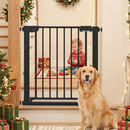Auto-Close Baby Gate, Pressure Mounted, Black Pet Gate at Gallery Canada
