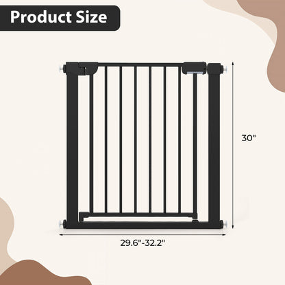Auto-Close Baby Gate, Pressure Mounted, Black Pet Gate at Gallery Canada