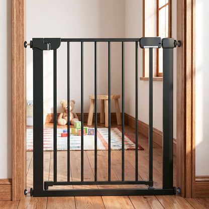 Auto-Close Baby Gate, Pressure Mounted, Black Pet Gate at Gallery Canada