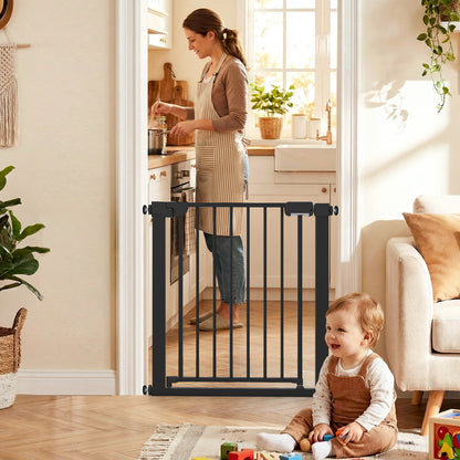 Auto-Close Baby Gate, Pressure Mounted, Black Pet Gate at Gallery Canada