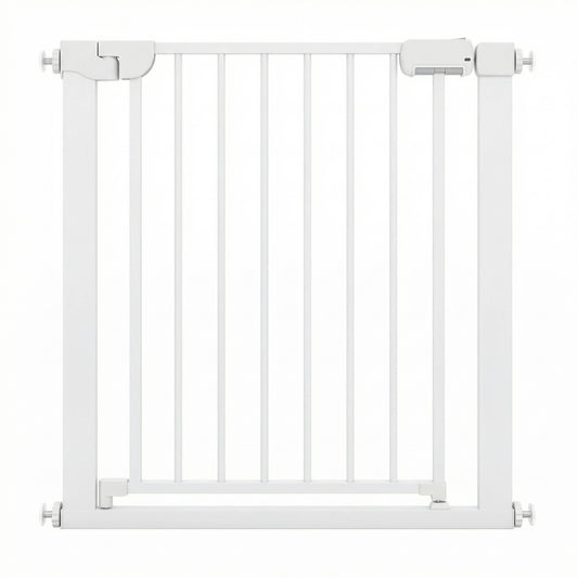 Pressure Mounted Auto-Close Baby Gate, White Pet Gate White at Gallery Canada