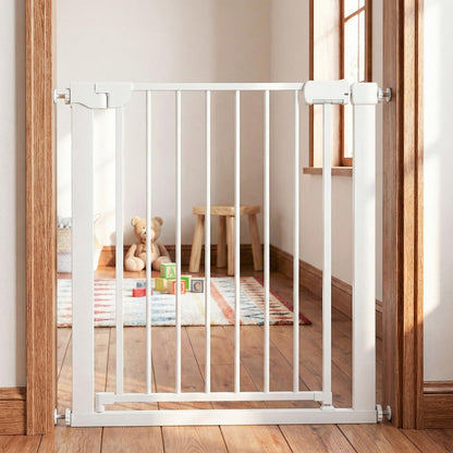 Pressure Mounted Auto-Close Baby Gate, White Pet Gate at Gallery Canada