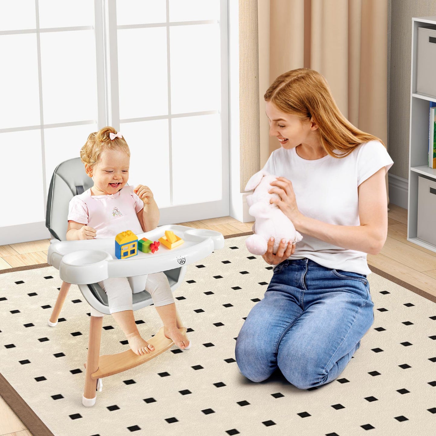 Baby High Chair, Dishwasher Safe Tray, Gray High Chairs at Gallery Canada