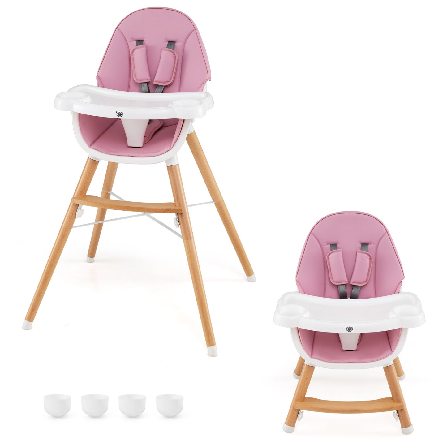 Baby High Chair With Dishwasher Safe Tray, Pink High Chairs at Gallery Canada