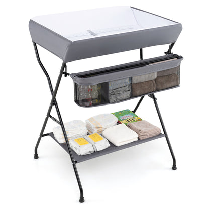 Baby Diaper Changing Table, Folding, Gray Changing Tables at Gallery Canada