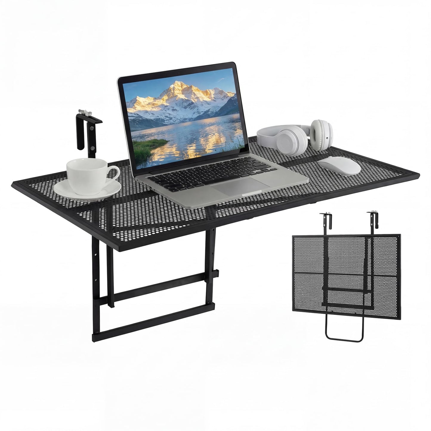 31.5 Inch Metal Folding Bar Table, Adjustable Height Patio Tables at Gallery Canada
