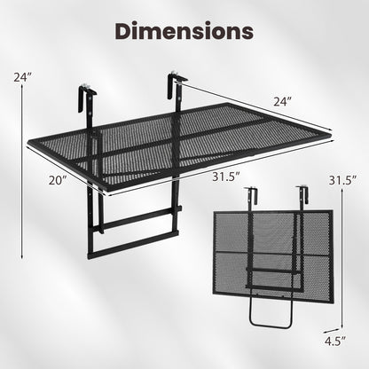 31.5 Inch Metal Folding Bar Table, Adjustable Height Patio Tables at Gallery Canada