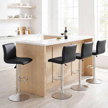 Adjustable Swivel Bar Stools Set Of 2, Black Bar Stools at Gallery Canada