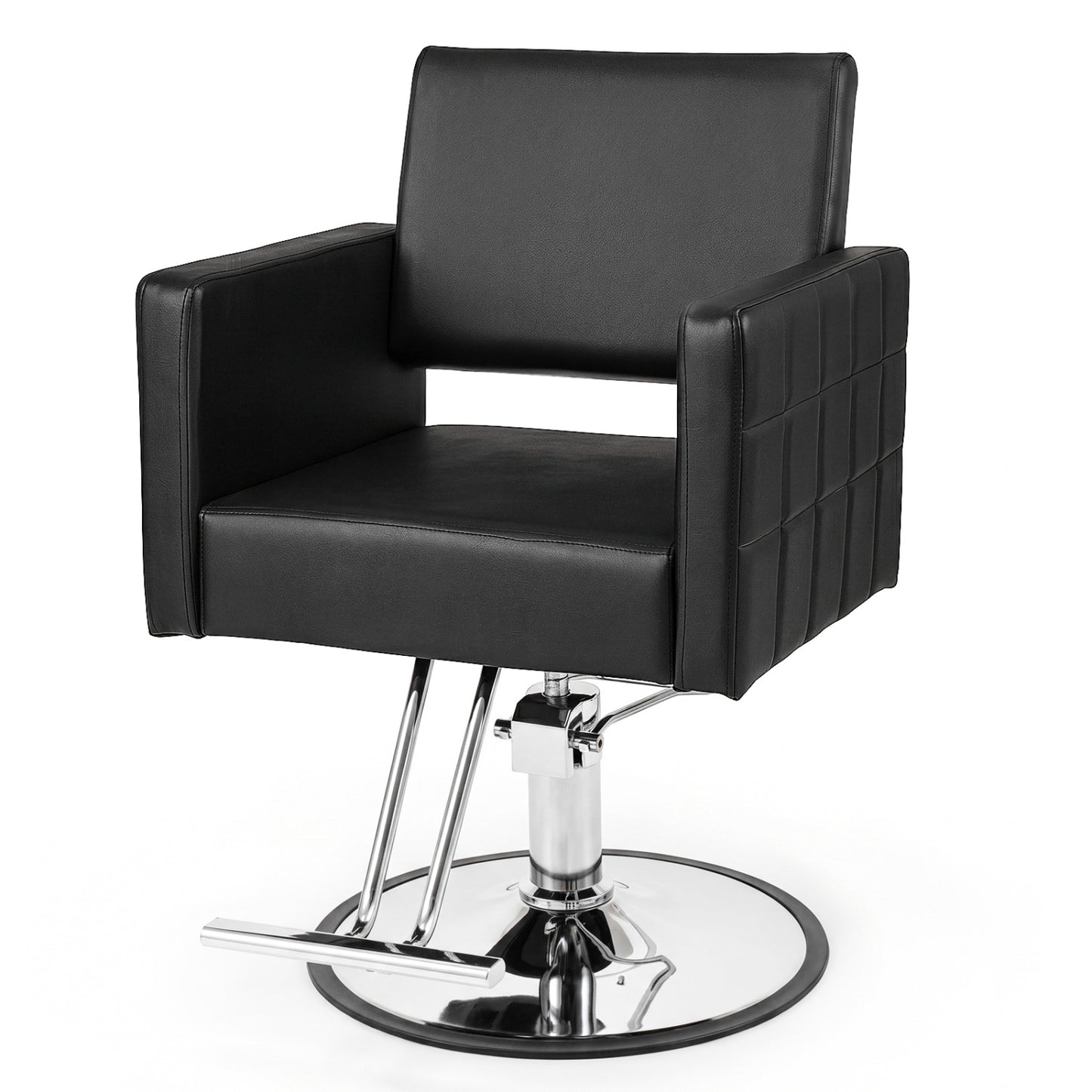Barber Salon Chair, Hydraulic Pump, Adjustable Height, Black