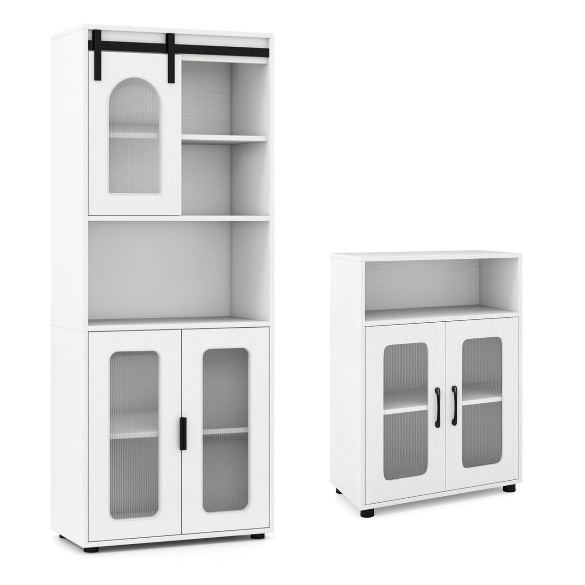 Tall Bathroom Cabinet Set with Floor Cabinet, White Floor Cabinets at Gallery Canada