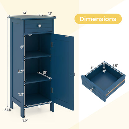 Bathroom Cabinets - Prussian Blue Collection, Dark Blue Floor Cabinets at Gallery Canada