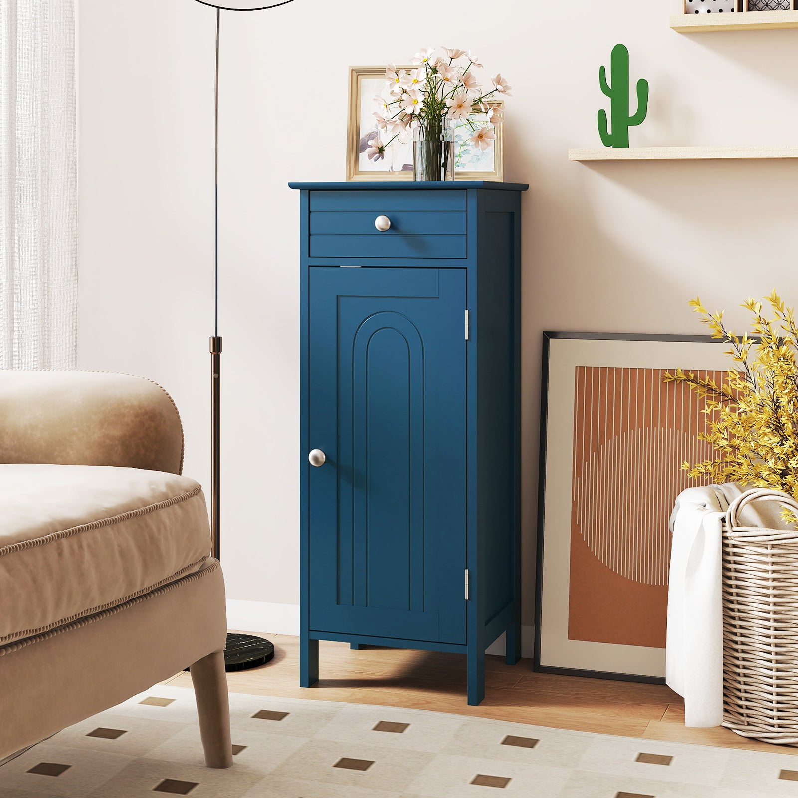 Bathroom Cabinets - Prussian Blue Collection, Dark Blue Floor Cabinets at Gallery Canada