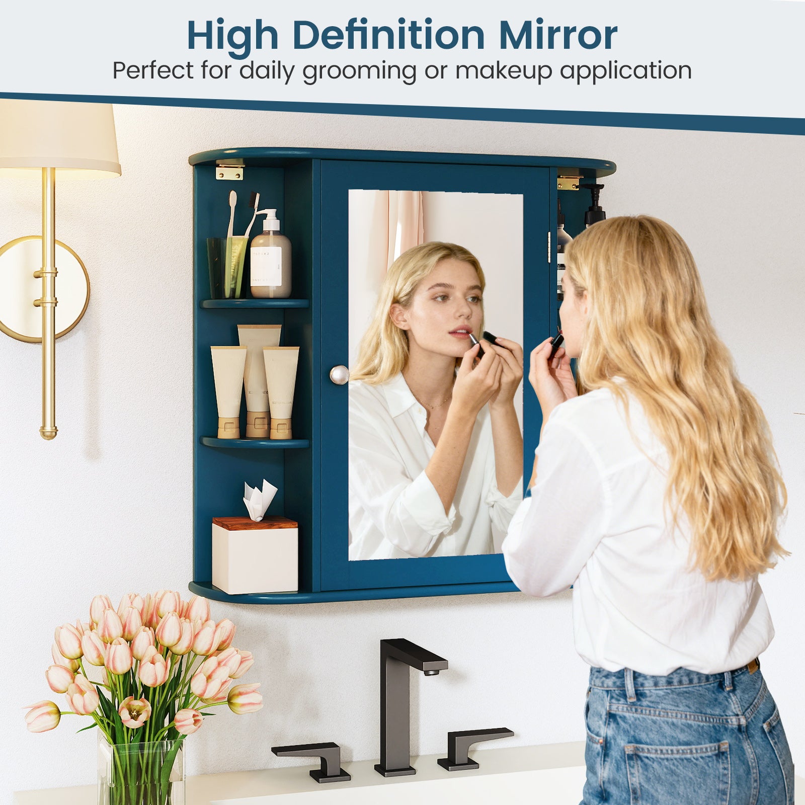 Bathroom Cabinets - Prussian Blue Collection, Dark Blue Floor Cabinets at Gallery Canada