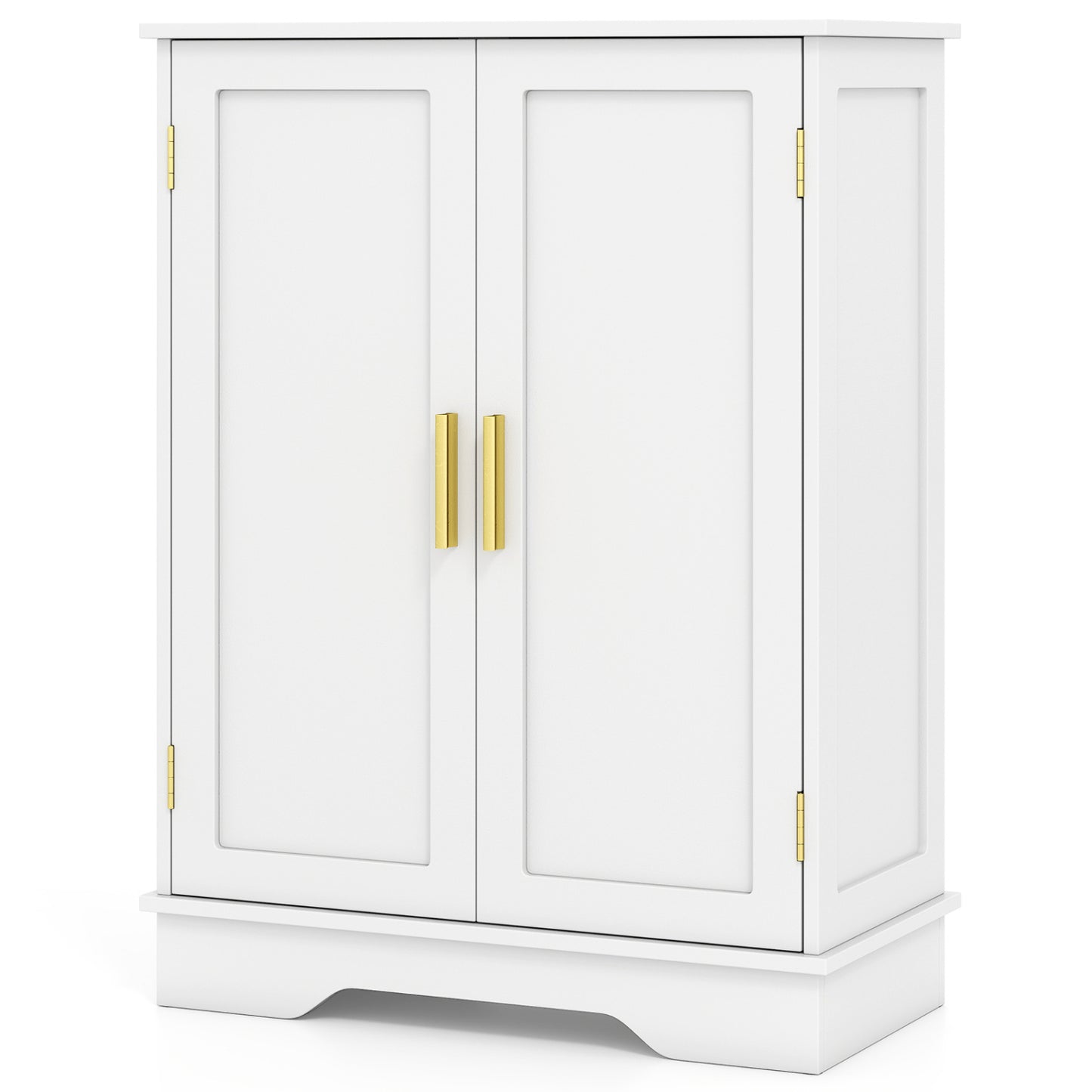 Bathroom Floor Storage Cabinet, 2 Doors, Adjustable Shelves, White Floor Cabinets at Gallery Canada