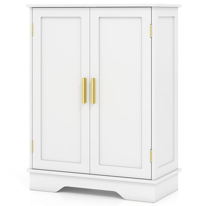 Bathroom Floor Storage Cabinet, 2 Doors, Adjustable Shelves, White Floor Cabinets at Gallery Canada