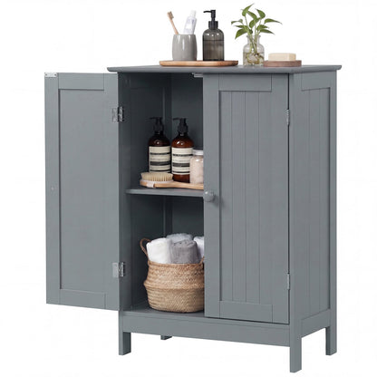 Bathroom Floor Storage Double Door Cupboard Cabinet, Gray Floor Cabinets at Gallery Canada