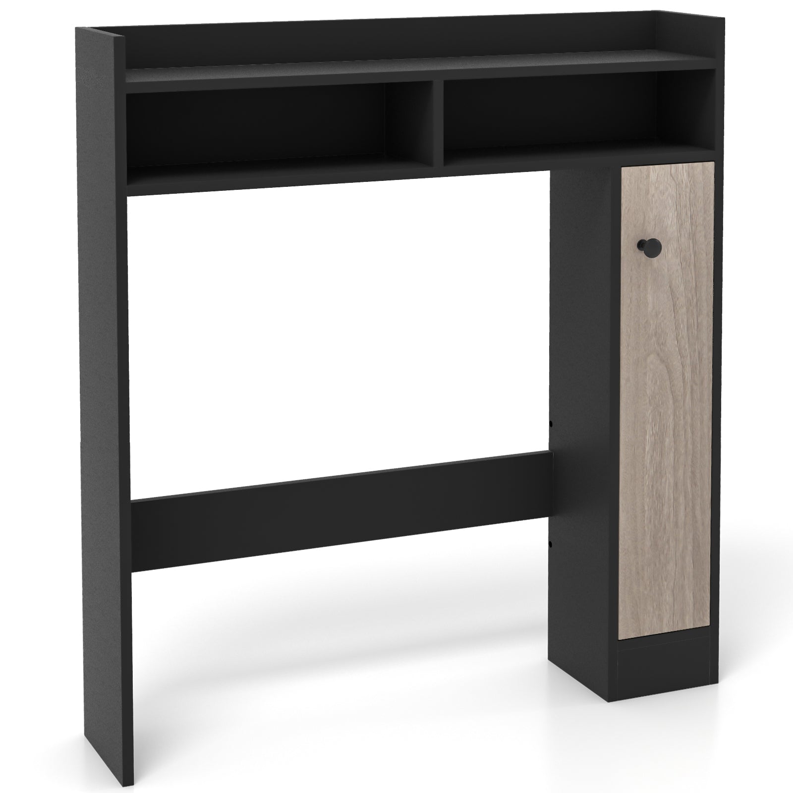 Over The Toilet Storage Organizer, Adjustable Shelves, Black Bathroom Etagere Black at Gallery Canada