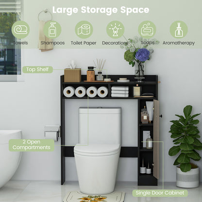Over The Toilet Storage Organizer, Adjustable Shelves, Black Bathroom Etagere at Gallery Canada