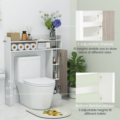 Over The Toilet Storage Organizer, Adjustable Shelves, White Bathroom Etagere at Gallery Canada