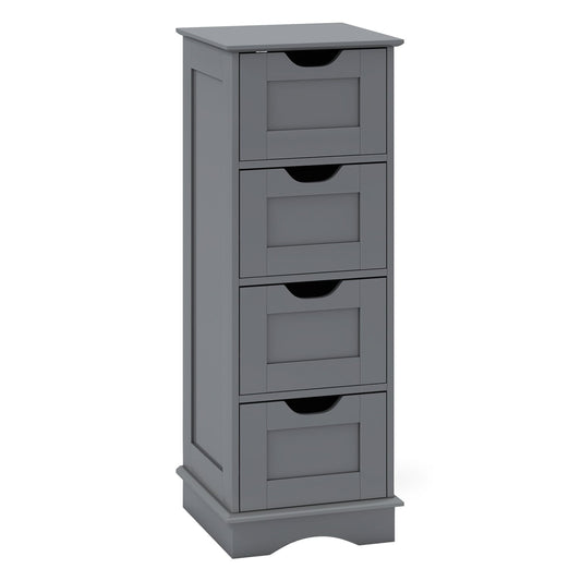 Bathroom Storage Cabinet, 4 Drawers, Gray Floor Cabinets Gray at Gallery Canada