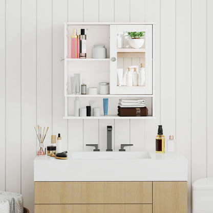 Bathroom Wall Cabinet, Double Mirror Doors, White Wall Cabinets at Gallery Canada