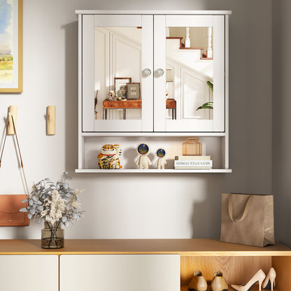 Bathroom Wall Cabinet, Double Mirror Doors, White Wall Cabinets at Gallery Canada