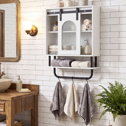 Bathroom Wall Cabinet, Sliding Barn Door, White Wall Cabinets at Gallery Canada