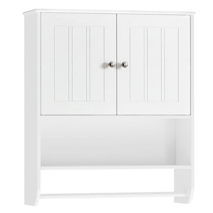 Bathroom Wall Cabinet With Towel Bar, Adjustable Shelf, White Wall Cabinets White at Gallery Canada