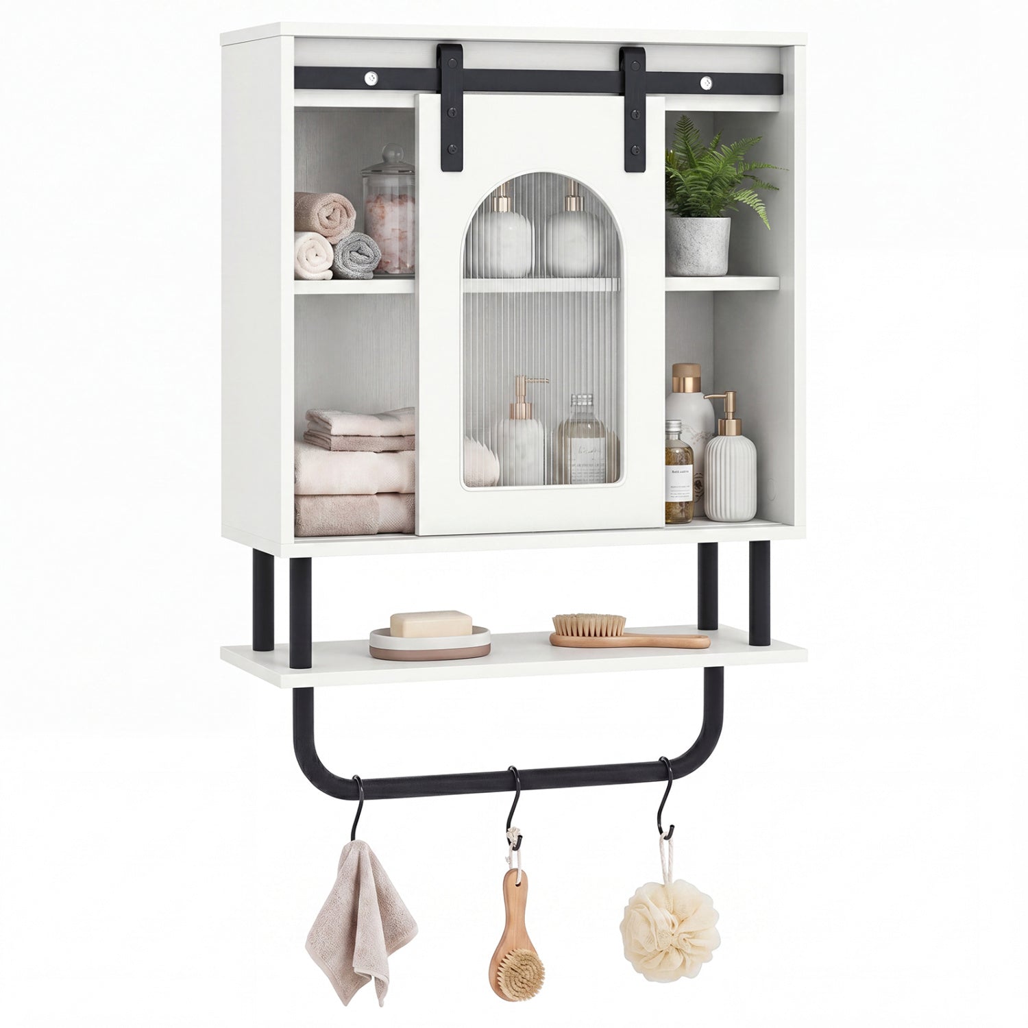Bathroom Wall Cabinet, Sliding Barn Door, White Wall Cabinets at Gallery Canada