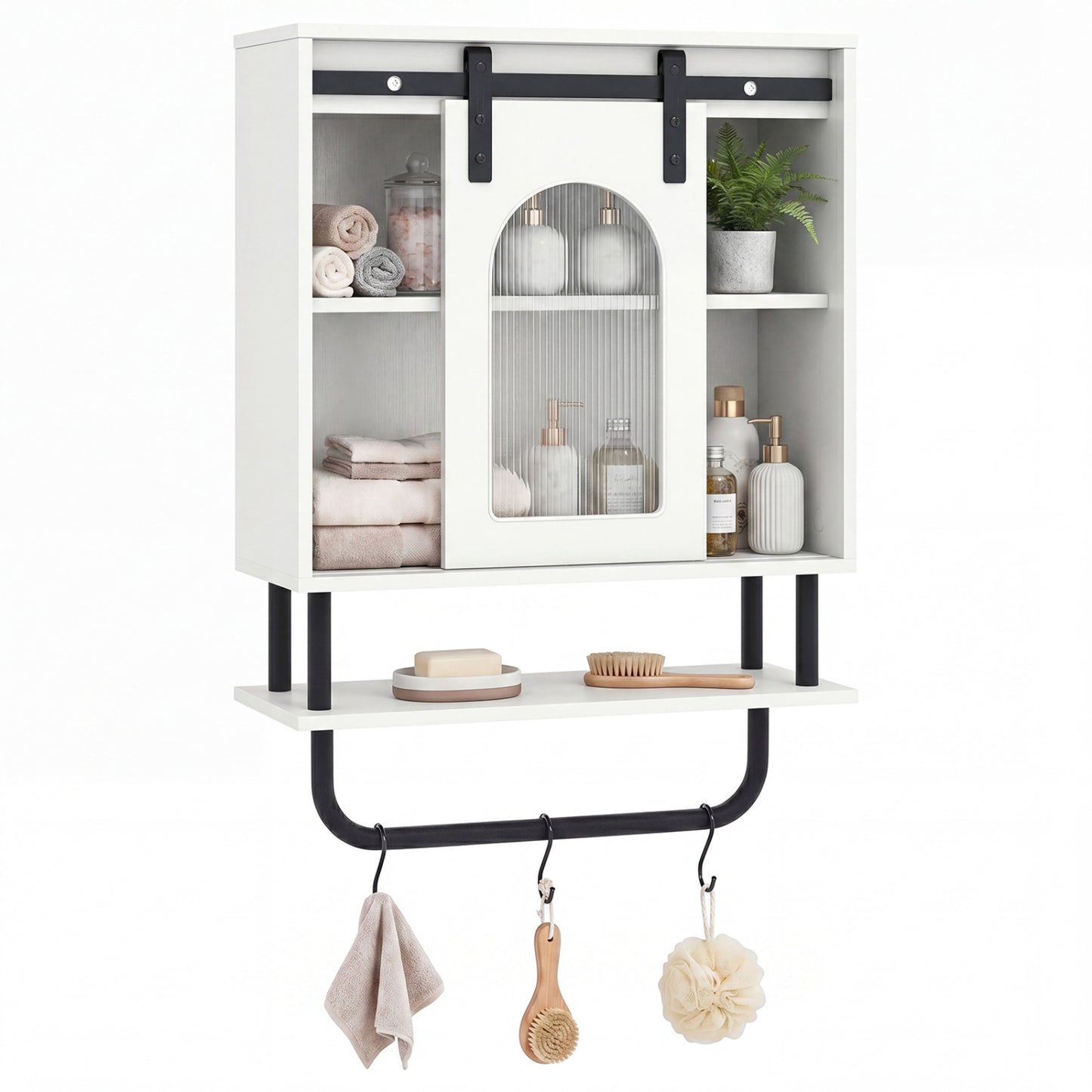 Bathroom Wall Cabinet, Sliding Barn Door, White Wall Cabinets at Gallery Canada
