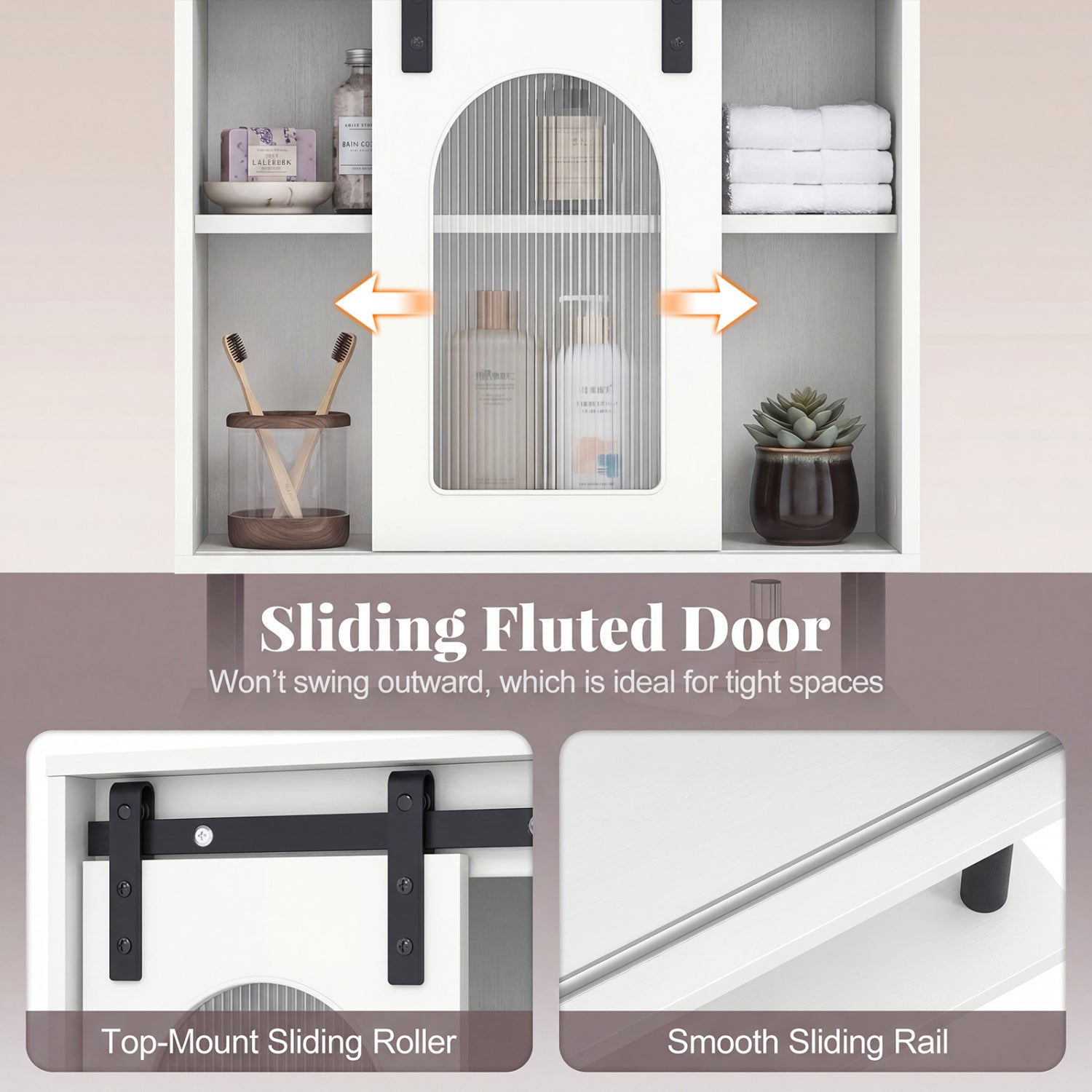 Bathroom Wall Cabinet, Sliding Barn Door, White Wall Cabinets at Gallery Canada