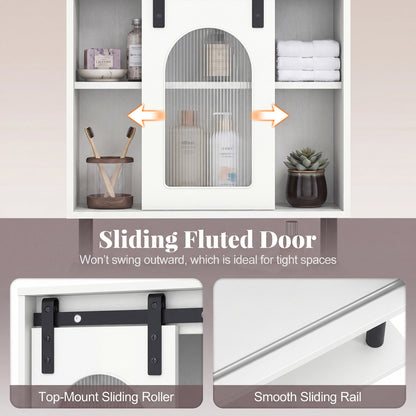 Bathroom Wall Cabinet, Sliding Barn Door, White Wall Cabinets at Gallery Canada