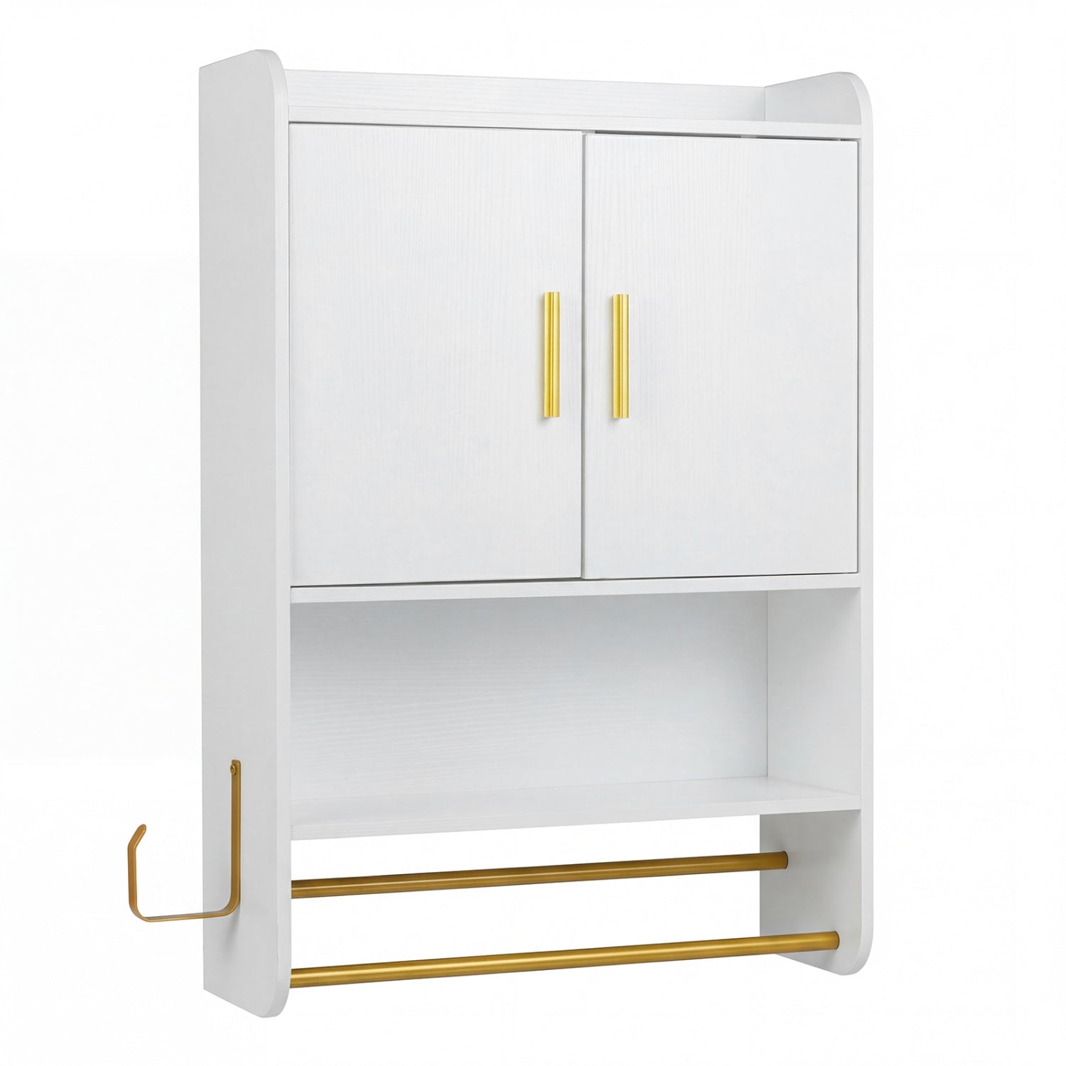 Bathroom Wall Cabinet Wall Mounted Medicine Cabinet with Towel Bars, White Wall Cabinets at Gallery Canada