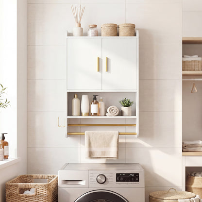 Bathroom Wall Cabinet Wall Mounted Medicine Cabinet with Towel Bars, White Wall Cabinets at Gallery Canada