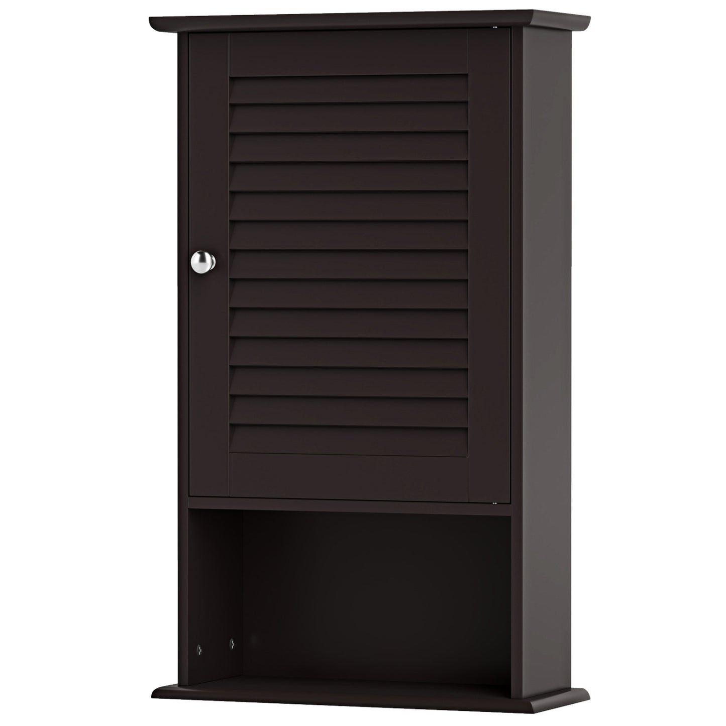 Wall Mount Storage Cabinet, Single Door, Height Adjustable Shelf, Rustic Brown Wall Cabinets Rustic Brown at Gallery Canada