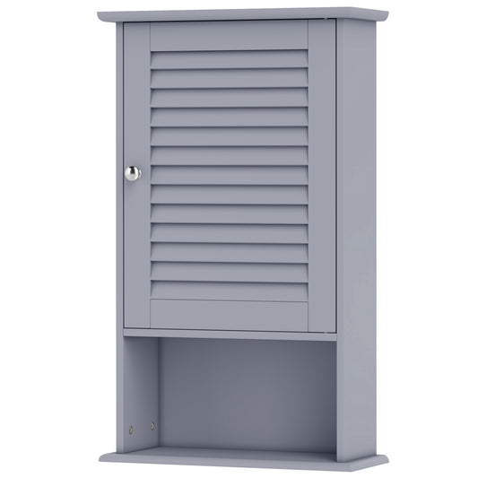 Wall Mount Storage Cabinet, Single Door, Height Adjustable Shelf, Gray Wall Cabinets Gray at Gallery Canada