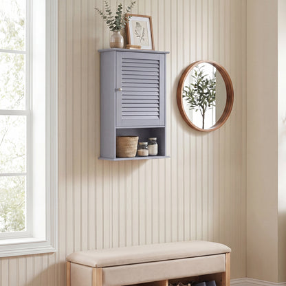 Wall Mount Storage Cabinet, Single Door, Height Adjustable Shelf, Gray Wall Cabinets at Gallery Canada