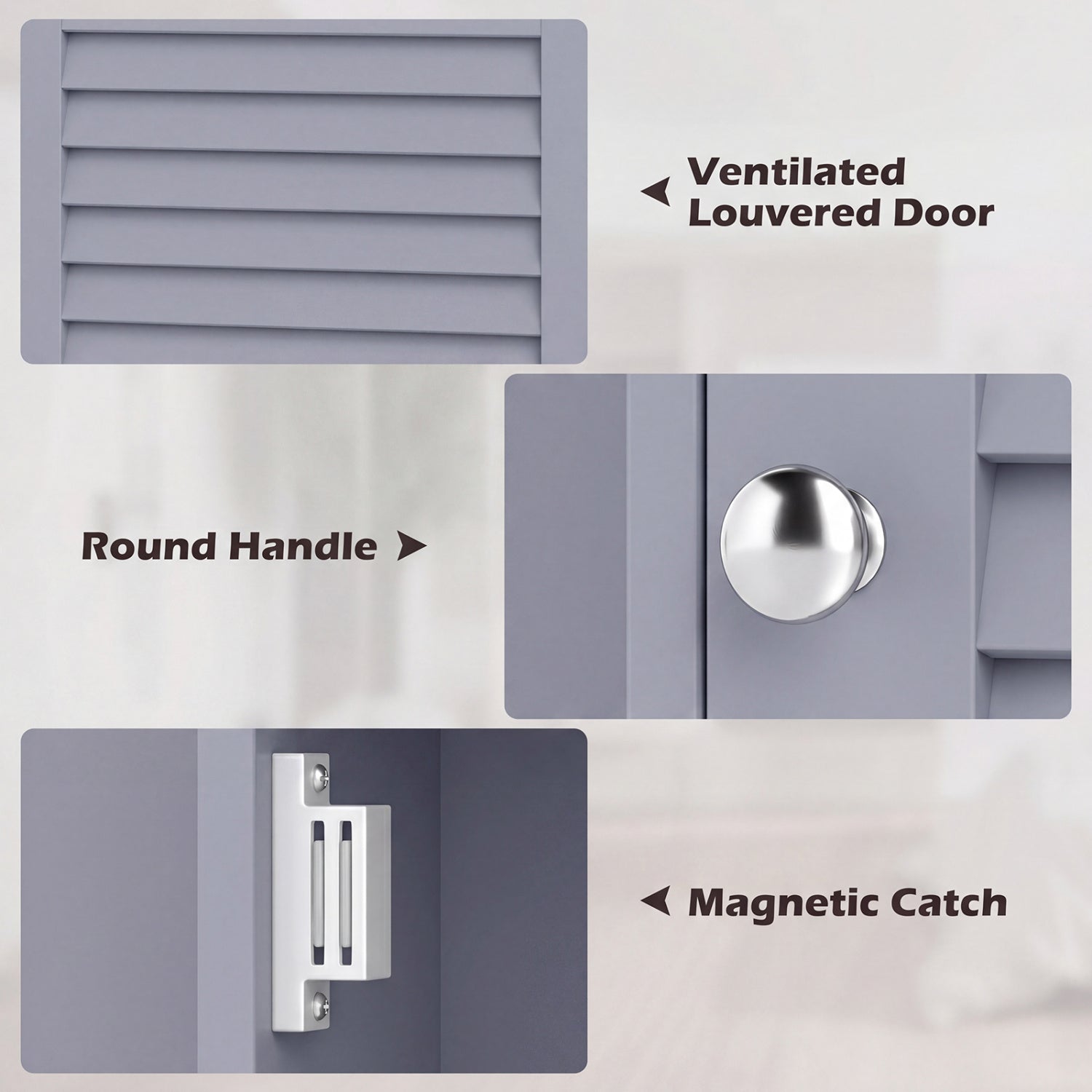 Wall Mount Storage Cabinet, Single Door, Height Adjustable Shelf, Gray Wall Cabinets at Gallery Canada