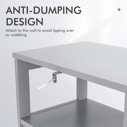 Wooden Bathroom Floor Cabinet, Multifunction Storage Rack, Gray Floor Cabinets at Gallery Canada